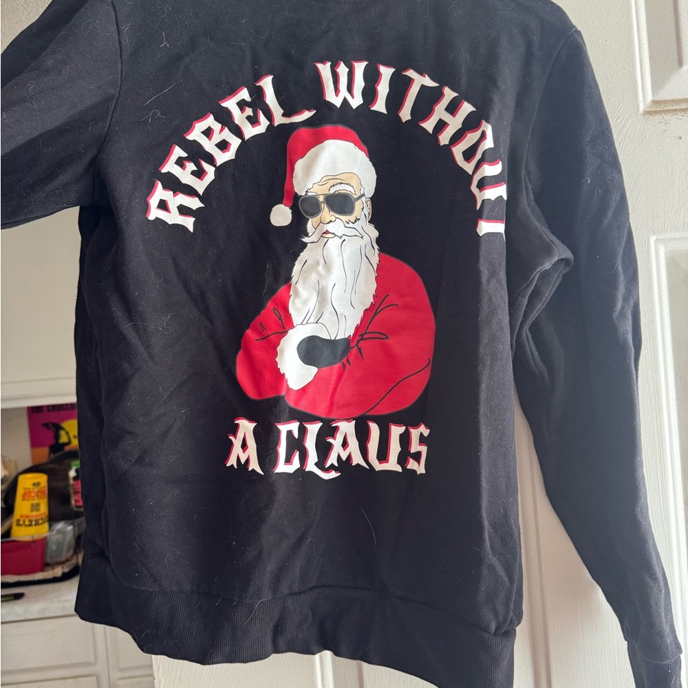 Holiday Time Black and Red Graphic Sweatshirt